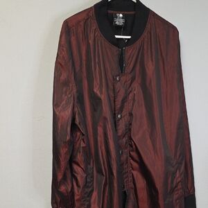 Men's Burgundy Bomber Jacket